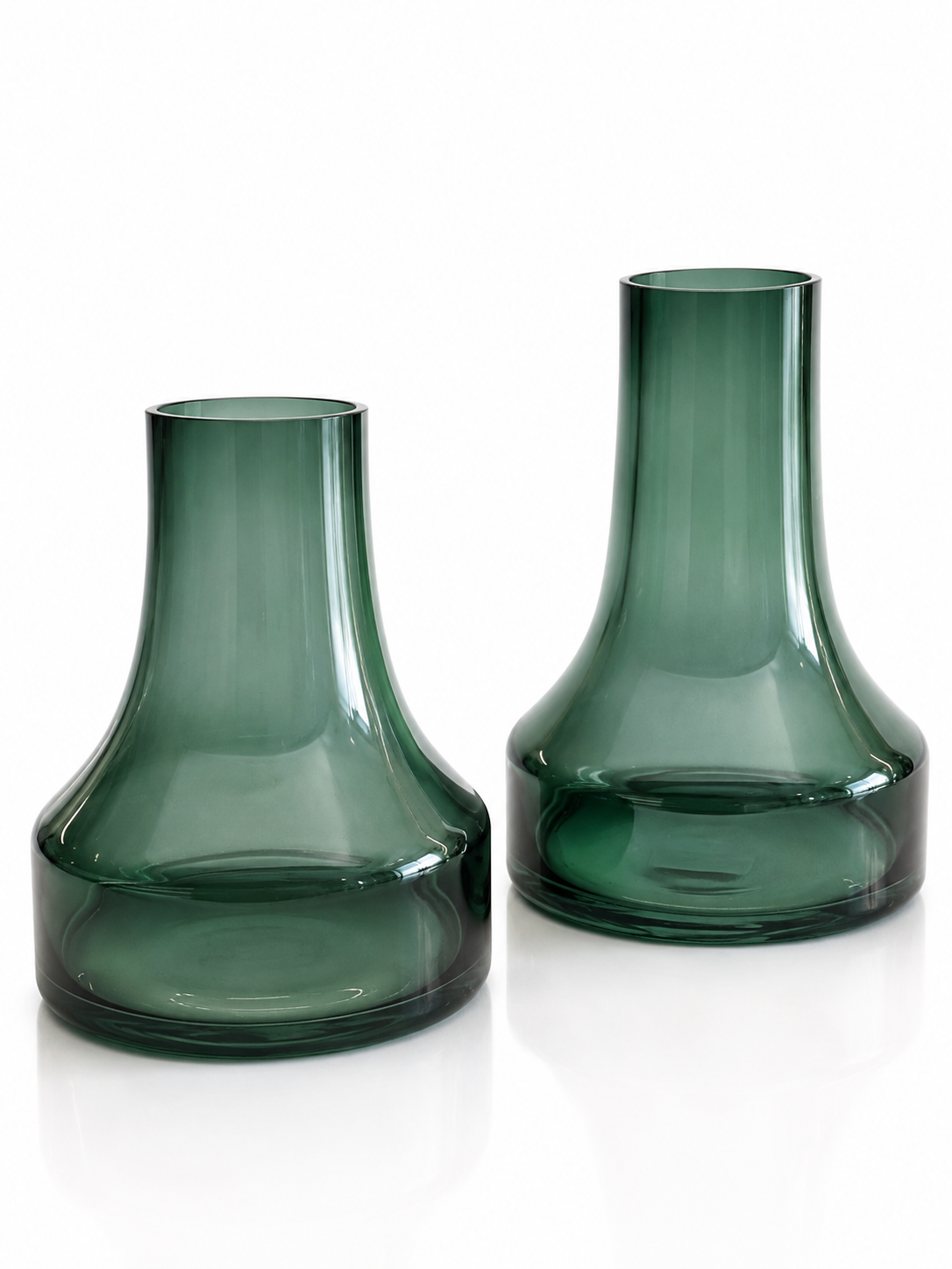 Émeraudes Fluides — vases décoratifs en verre