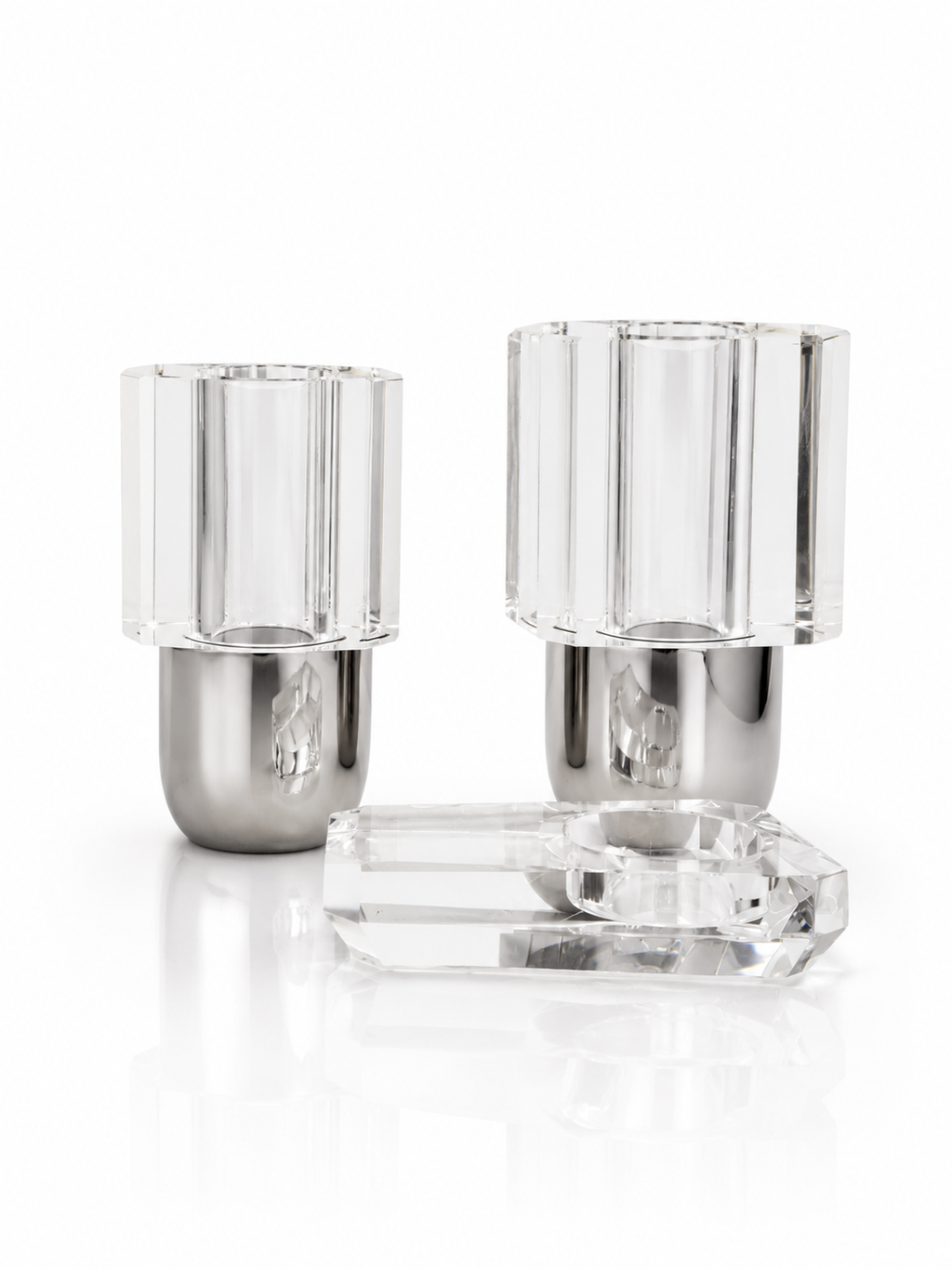 Éclats de Cristal — porte-bougies et cendrier décoratifs