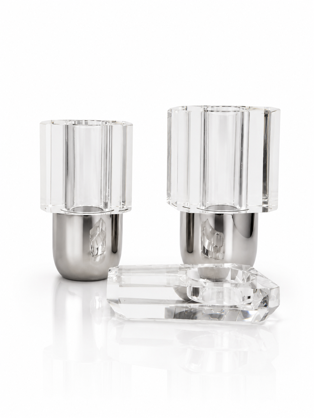 Éclats de Cristal — porte-bougies et cendrier décoratifs