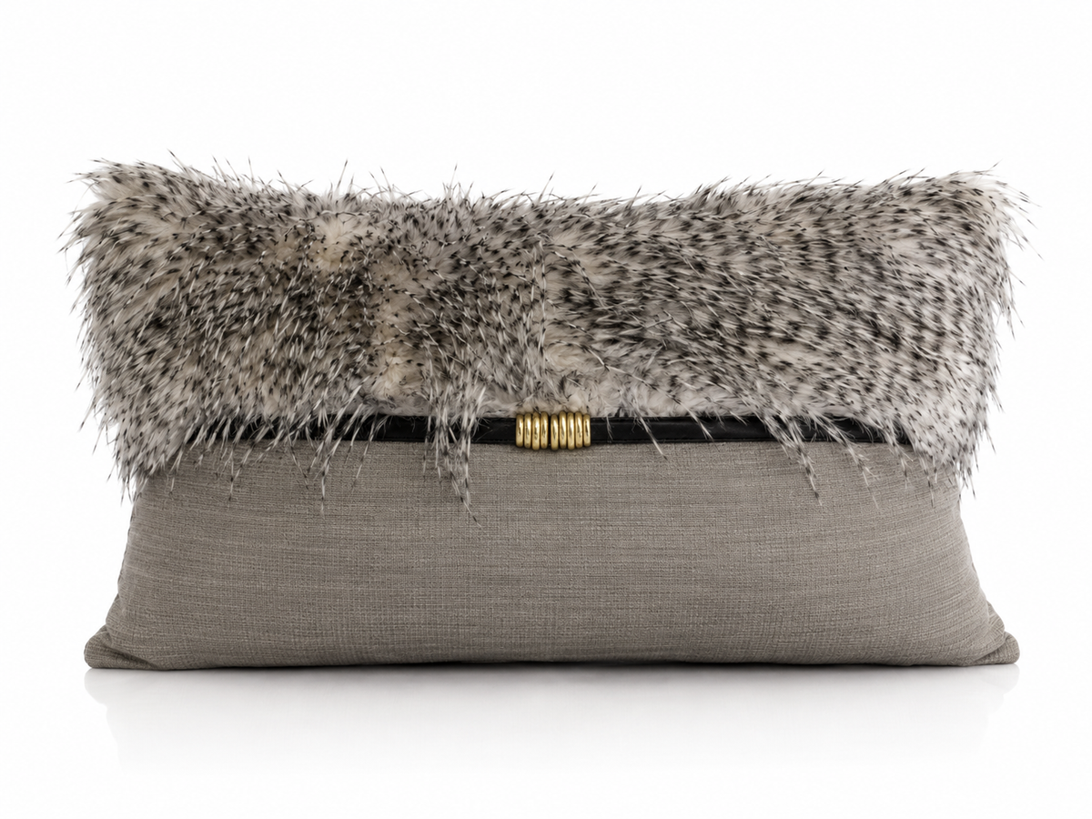Coussin Frange Graphite