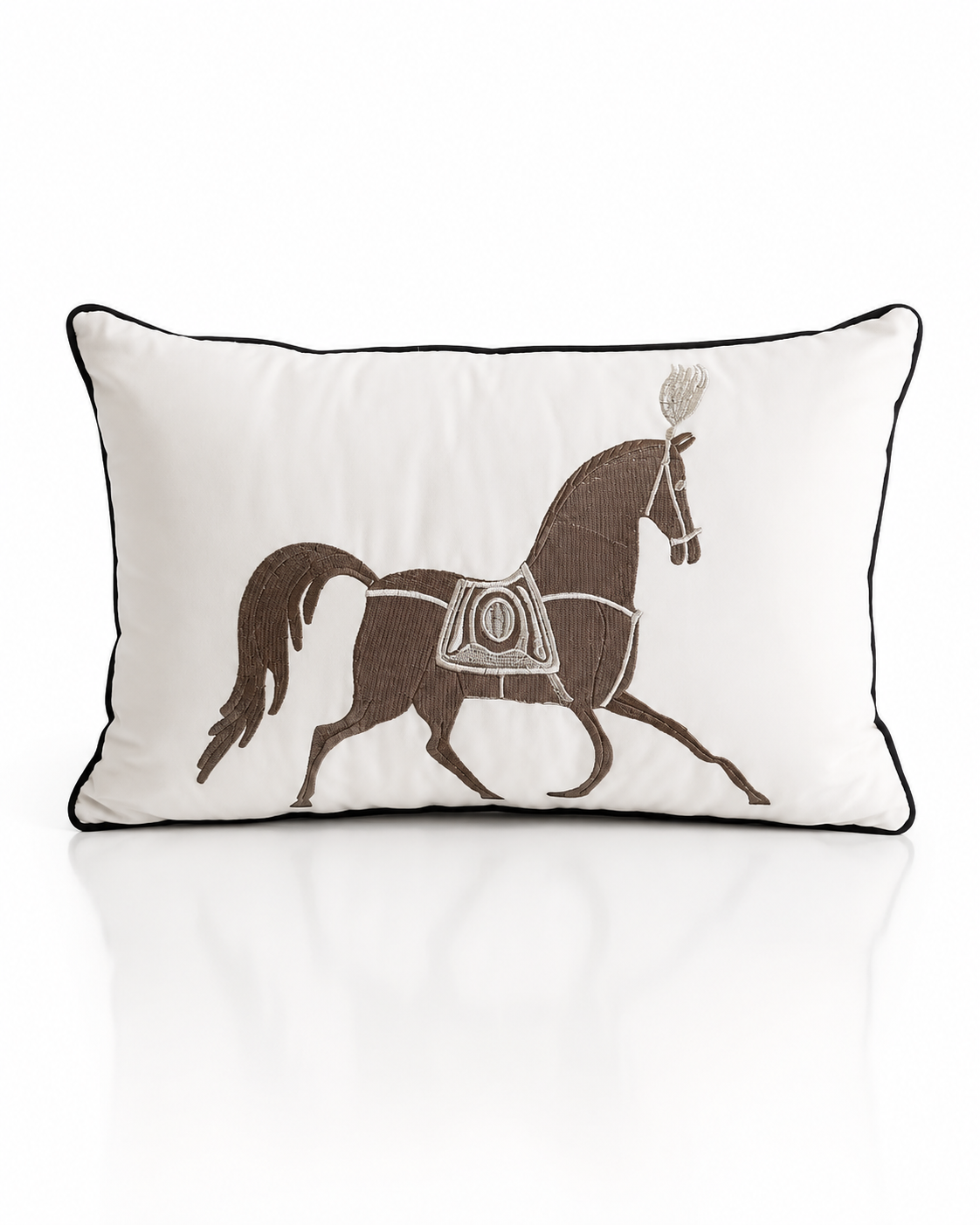Coussin Cavalier Ivoire