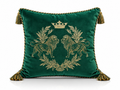 Coussin Blason Botanique Émeraude