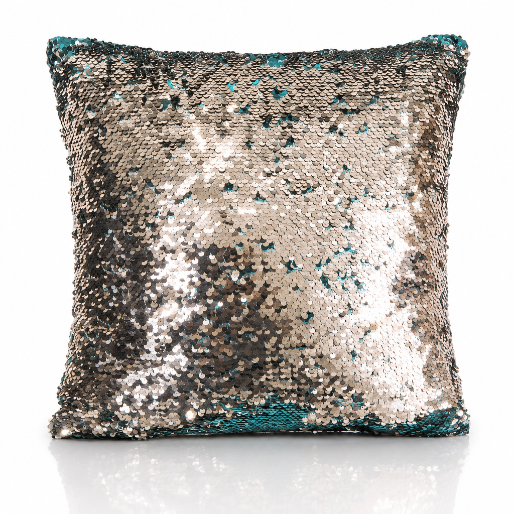 Coussin Sequins Lagon - vue complémentaire