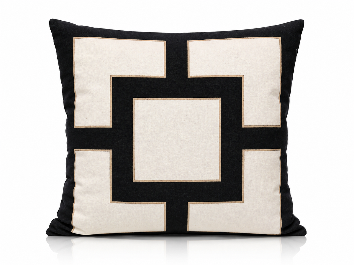 Coussin Labyrinthe Ivoire