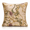 Coussin Soie Équestre Ivoire
