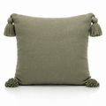 Coussin Pompons Sauge