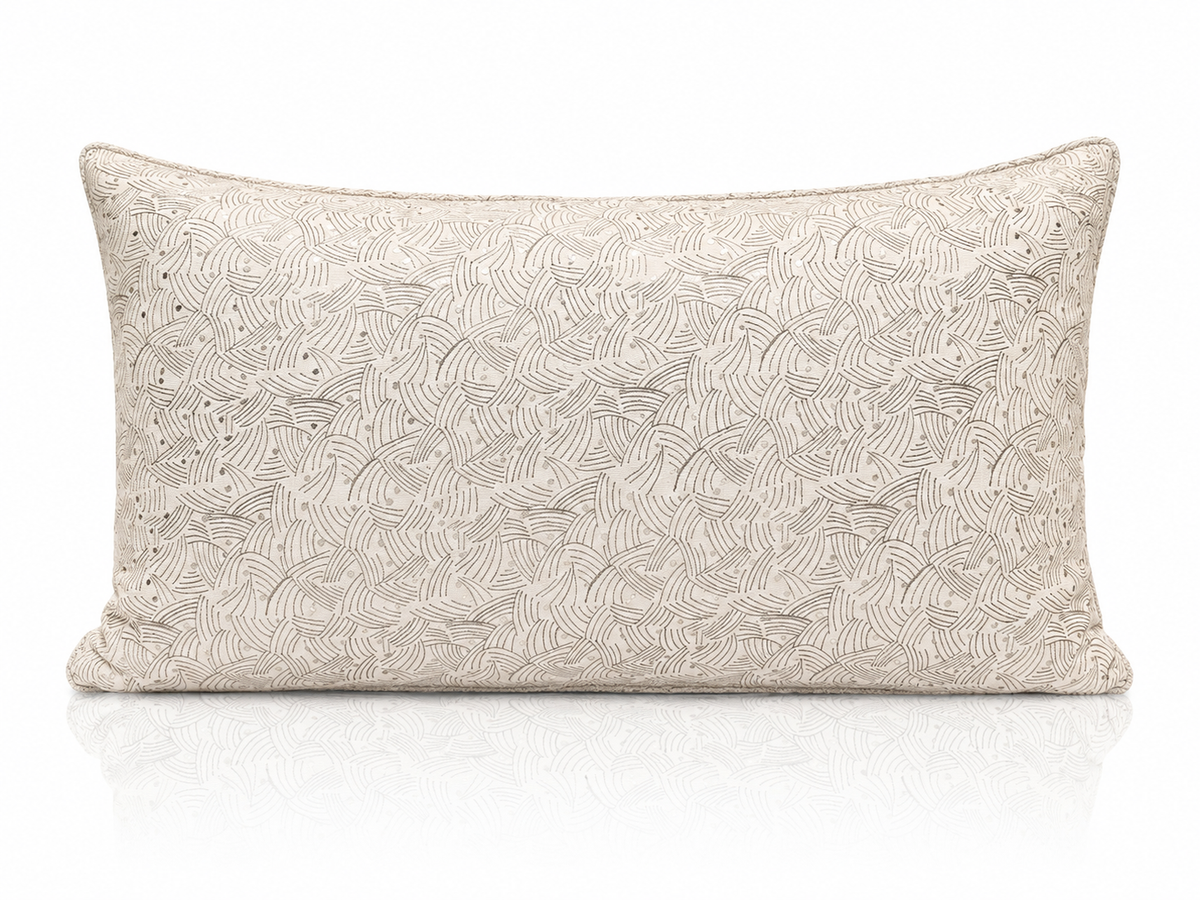 Coussin Broderie Ivoire