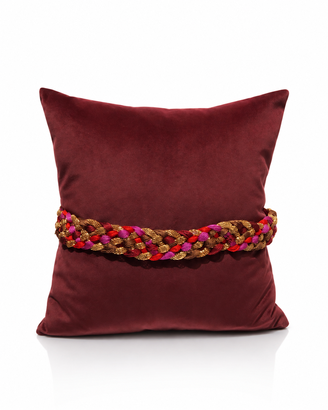 Coussin Ruban Bordeaux