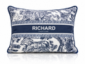 Coussin Toile de Jouy Bleu
