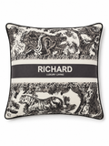 Coussin Toile de Jouy Taupe