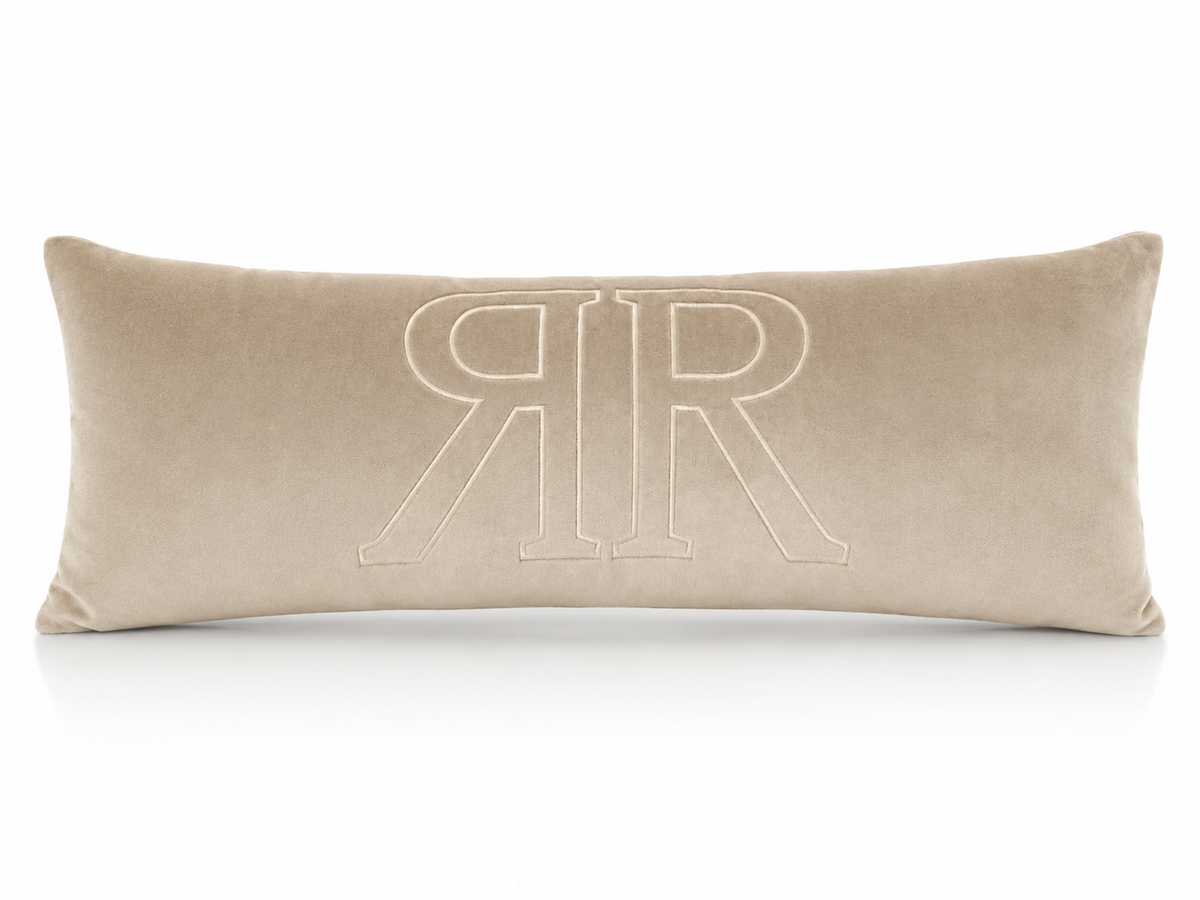 Coussin Monogramme RR Sable