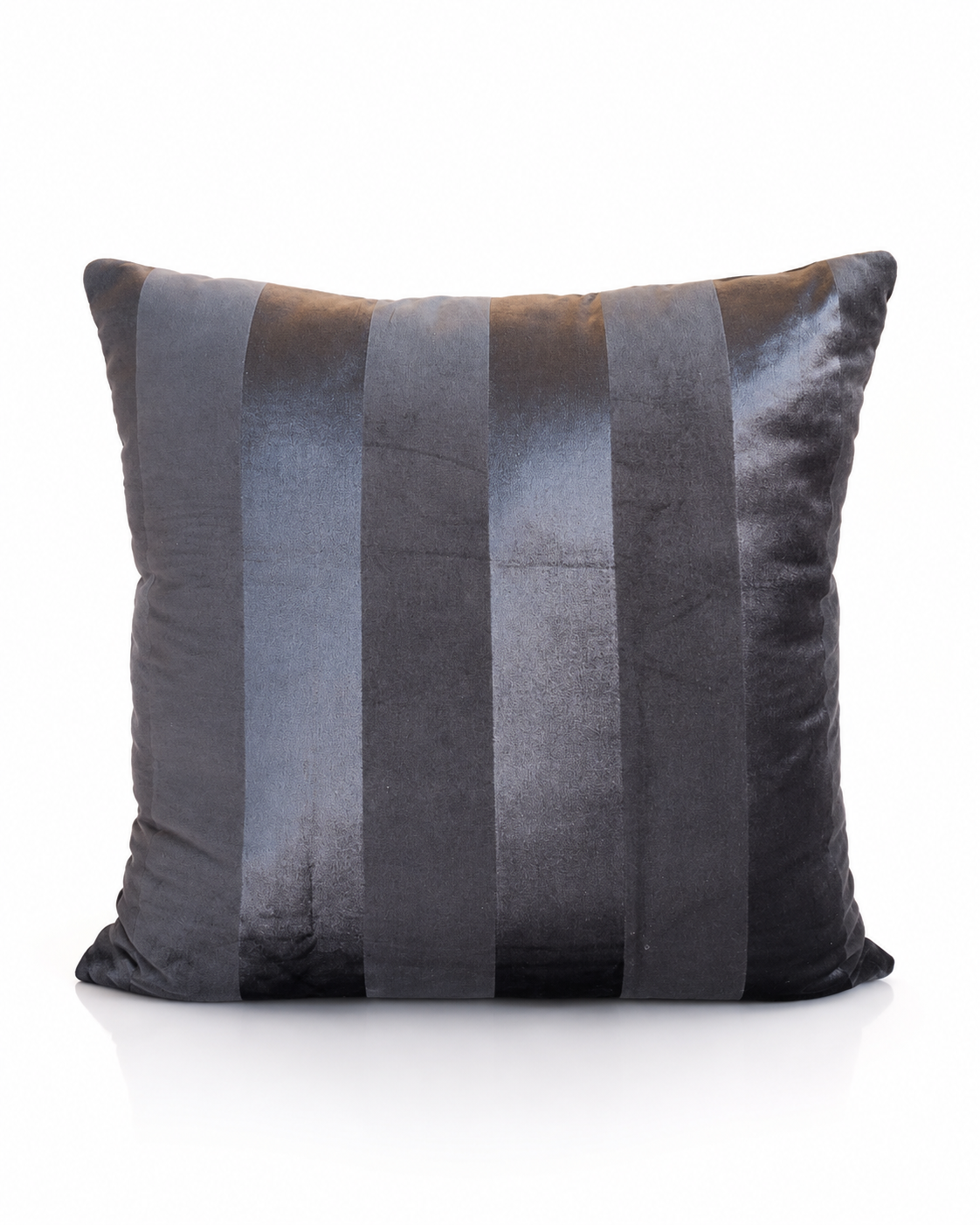 Coussin Rayures Satin Graphite