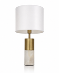 Lampe Marbre Blanc et Laiton