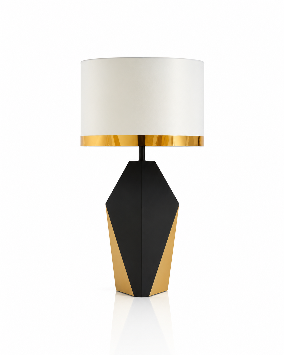 Lampe Géométrique Noire et Or