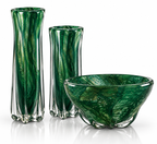 Trio Vases Émeraude