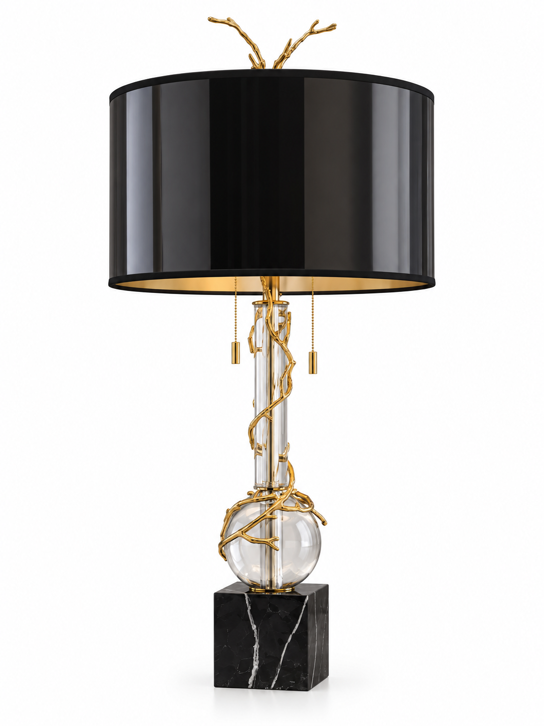 Lampe Noire Sculpturale
