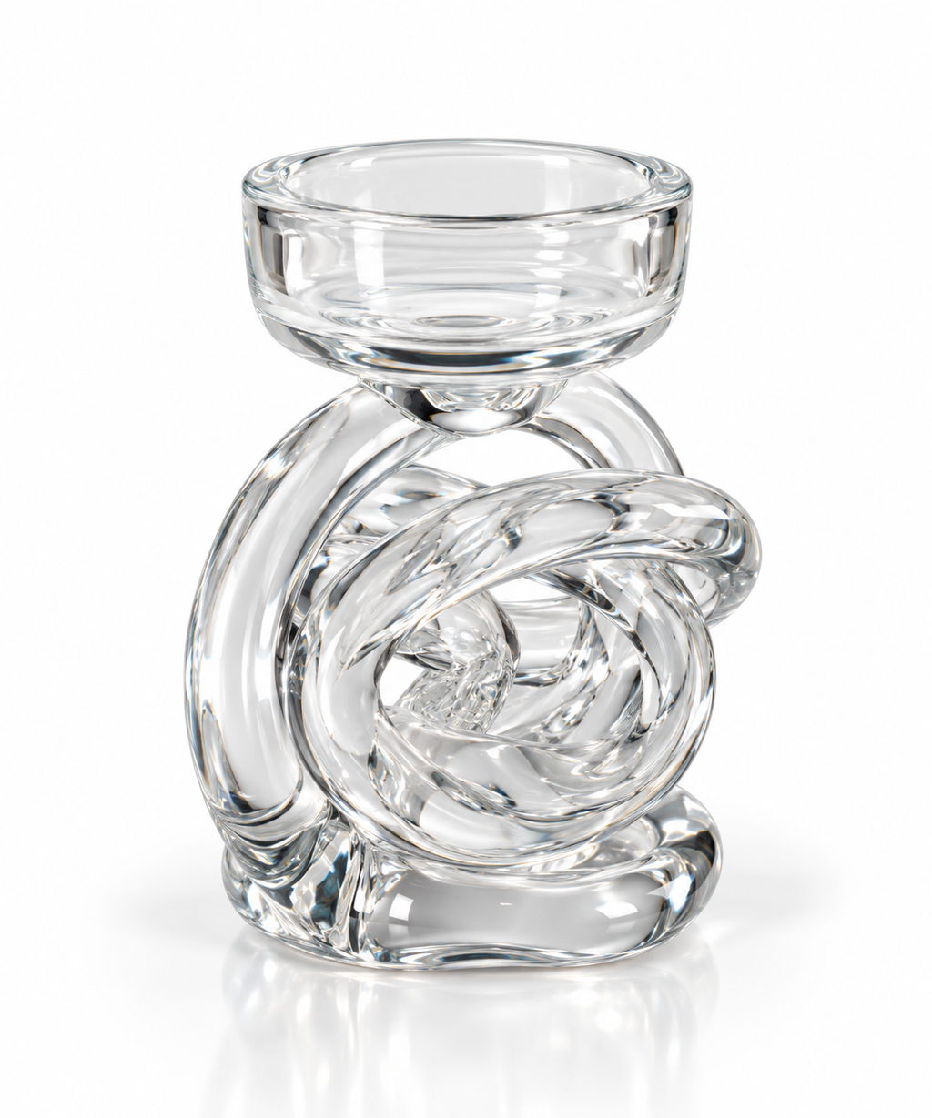 Collection Nœud de Verre - Porte-bougie blanc