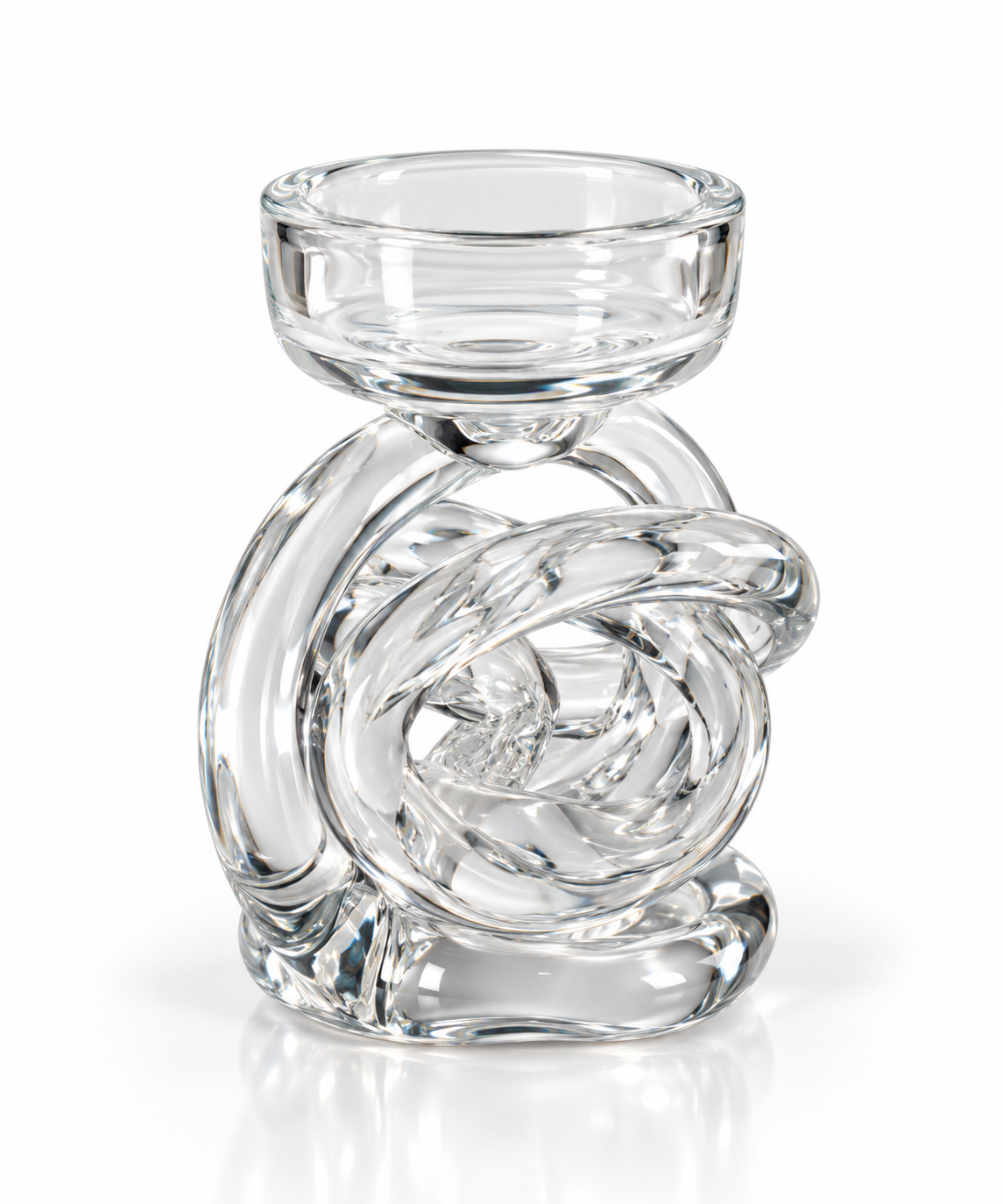 Collection Nœud de Verre - Porte-bougie blanc