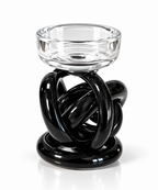 Collection Nœud de Verre - Porte-bougie noir