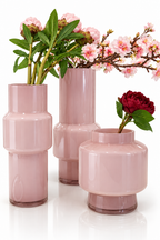 Trio Vases Rose Poudré