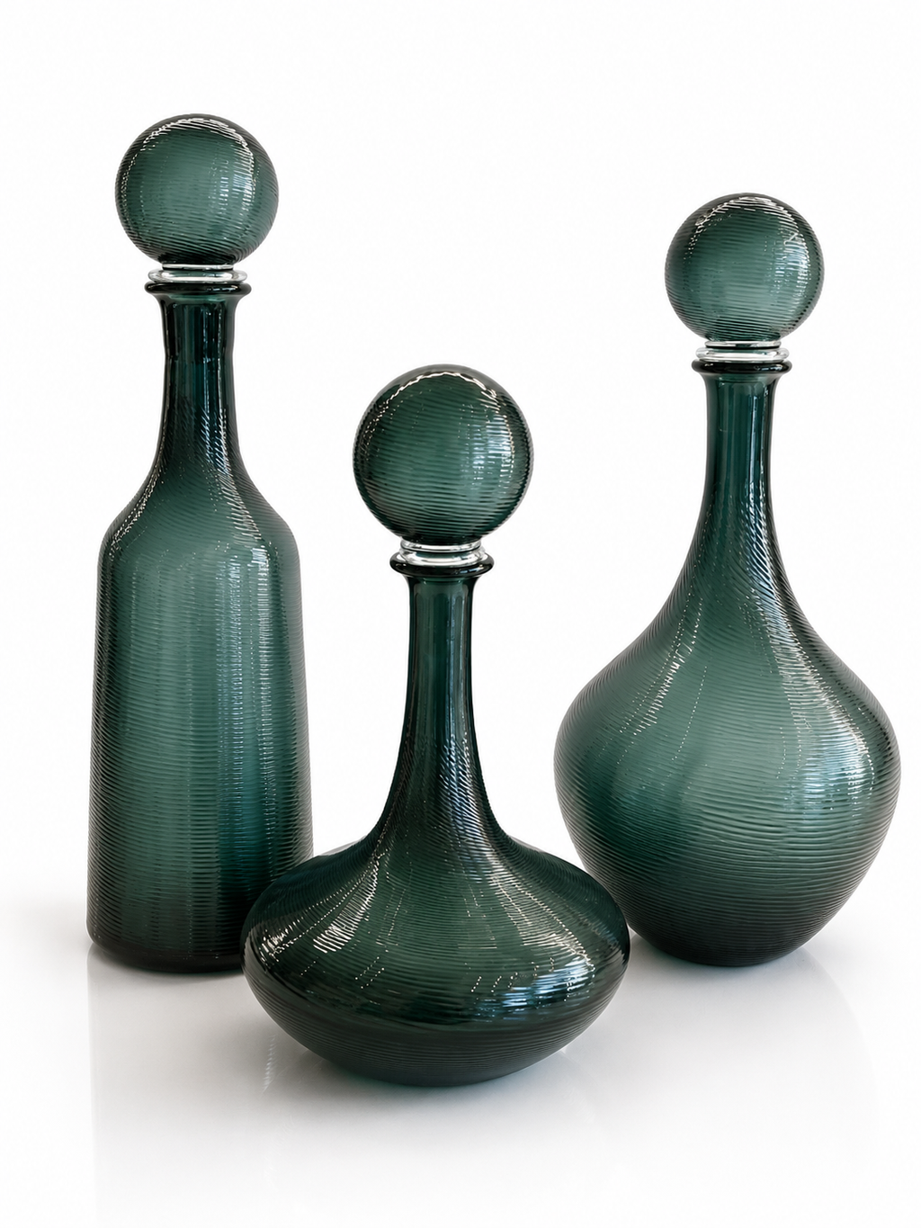 Nocturnes d’Émeraude — vases décoratifs en verre