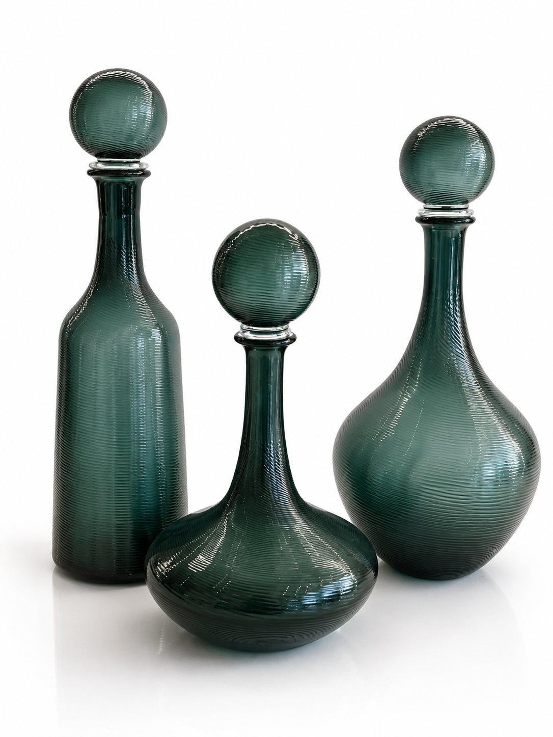 Nocturnes d’Émeraude — vases décoratifs en verre